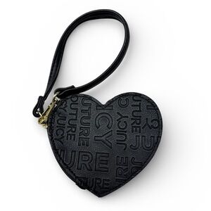 Juicy Couture heart coin purse with wristlet strap - EUC